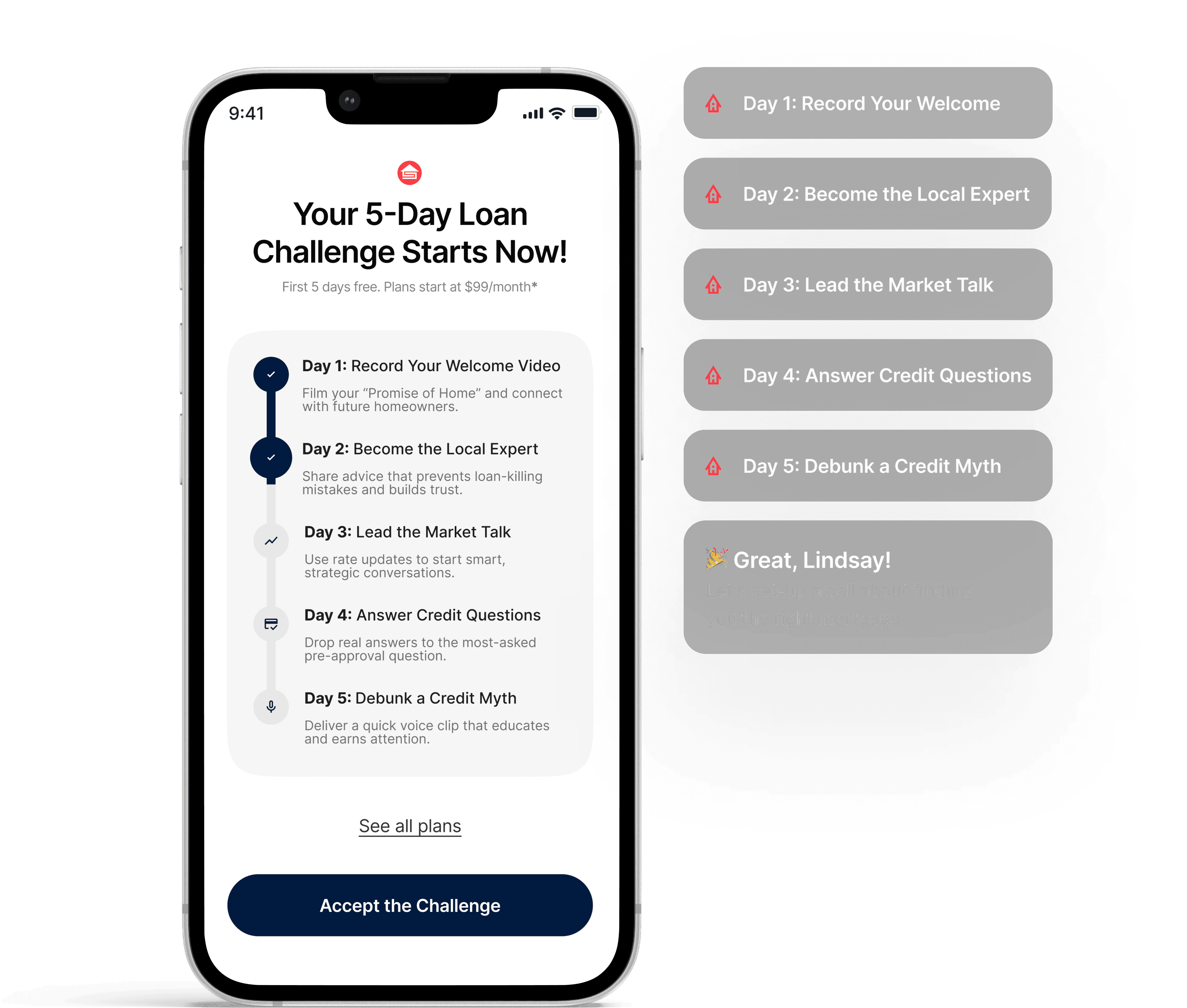 5-day challenge on mobile